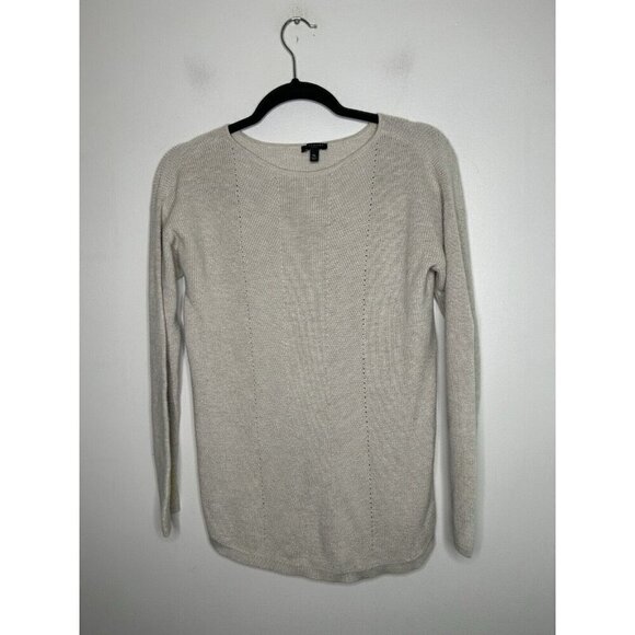 Talbots Petite Cashmere Blend Long Sleeve Beige Sweater Size Petite Medium ￼ - Picture 1 of 10